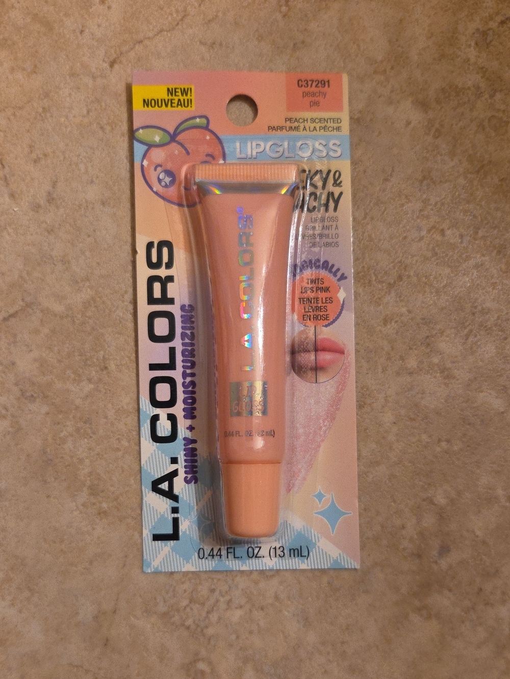 L.A. Colors Peachy Pie Lip Gloss - Peach Scented